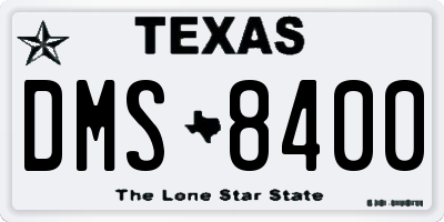 TX license plate DMS8400