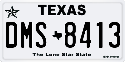 TX license plate DMS8413