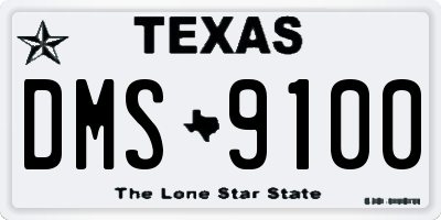 TX license plate DMS9100