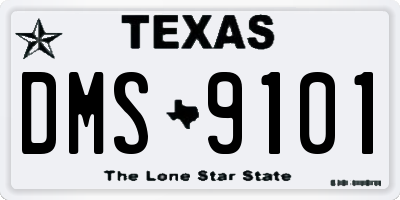 TX license plate DMS9101