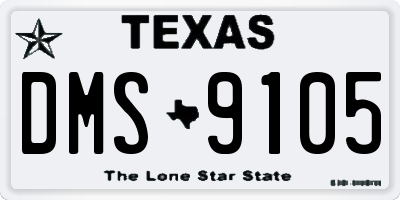 TX license plate DMS9105