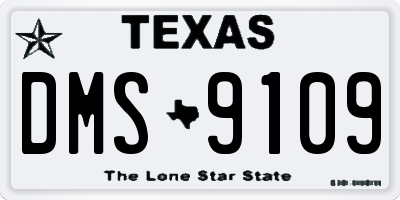 TX license plate DMS9109