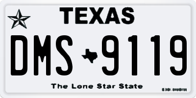 TX license plate DMS9119