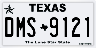 TX license plate DMS9121