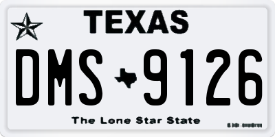 TX license plate DMS9126