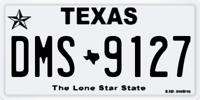 TX license plate DMS9127