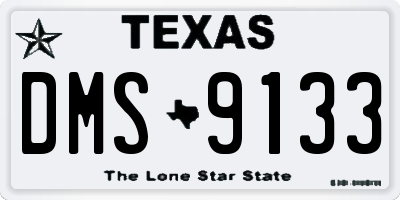 TX license plate DMS9133