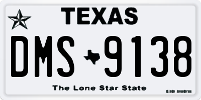 TX license plate DMS9138