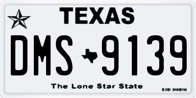 TX license plate DMS9139