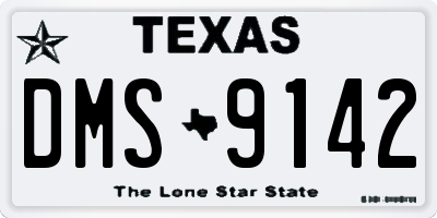 TX license plate DMS9142