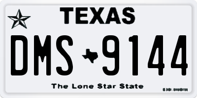 TX license plate DMS9144