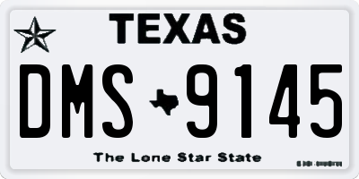 TX license plate DMS9145