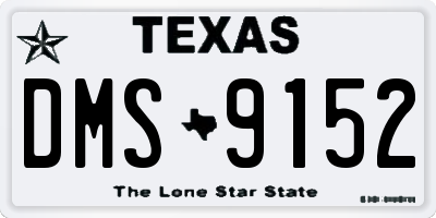 TX license plate DMS9152