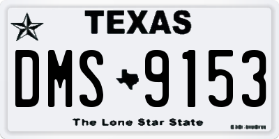 TX license plate DMS9153