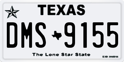 TX license plate DMS9155