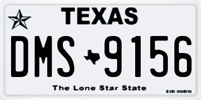 TX license plate DMS9156