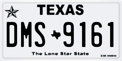 TX license plate DMS9161