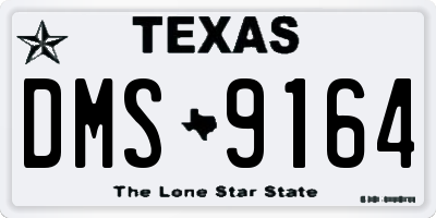 TX license plate DMS9164