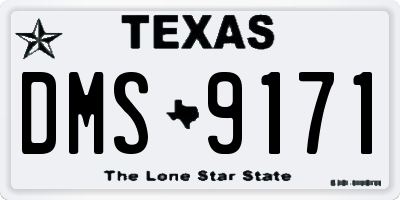 TX license plate DMS9171