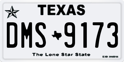 TX license plate DMS9173