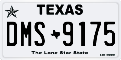 TX license plate DMS9175