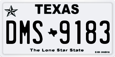 TX license plate DMS9183