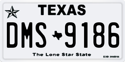 TX license plate DMS9186