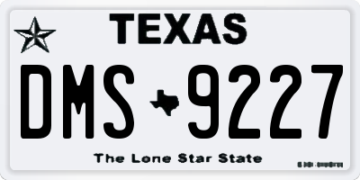 TX license plate DMS9227