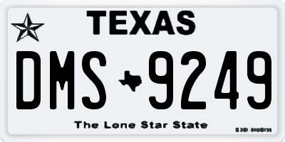 TX license plate DMS9249