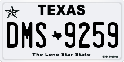 TX license plate DMS9259