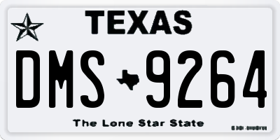 TX license plate DMS9264