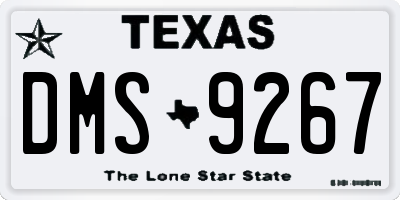 TX license plate DMS9267