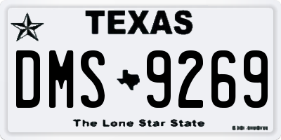 TX license plate DMS9269