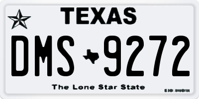 TX license plate DMS9272