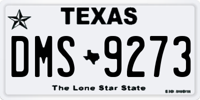 TX license plate DMS9273