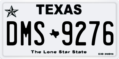 TX license plate DMS9276