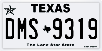 TX license plate DMS9319