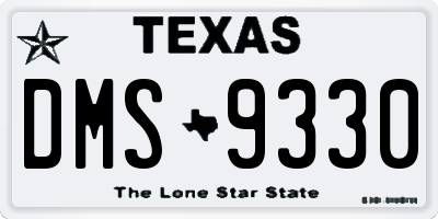 TX license plate DMS9330