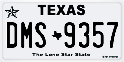 TX license plate DMS9357