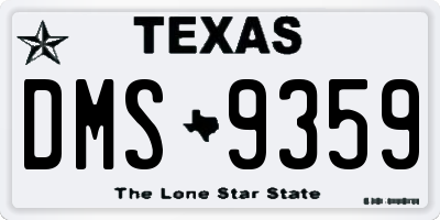 TX license plate DMS9359