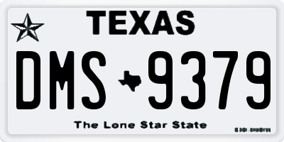 TX license plate DMS9379