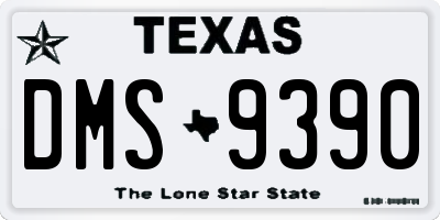 TX license plate DMS9390