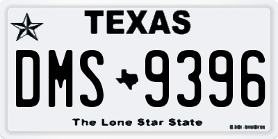 TX license plate DMS9396