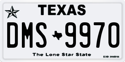 TX license plate DMS9970