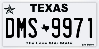 TX license plate DMS9971