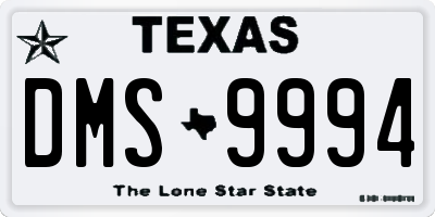 TX license plate DMS9994