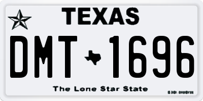 TX license plate DMT1696