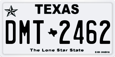 TX license plate DMT2462