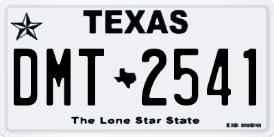 TX license plate DMT2541