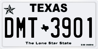 TX license plate DMT3901